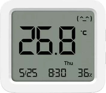 Monitor smart temperature dhe lagështie Xiaomi 3 BHR9041GL, LCD, Bluetooth 5.0, bateri CR2450, i bardhë