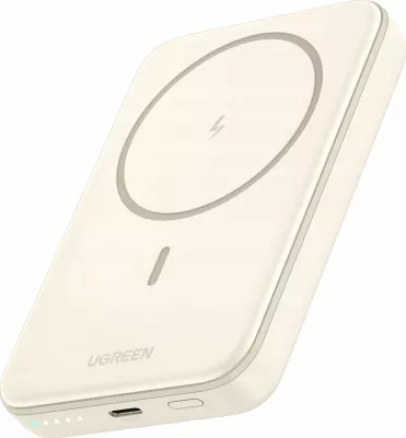 Powerbank Ugreen PB561 10000mAh magnetik me karikim pa tela, USB-C PD, krem