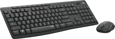 Set tastierë dhe maus Logitech MK295 Silent Wireless Combo, QWERTZ, i zi