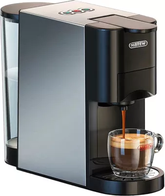 Aparat kafeje kapsulë HiBREW H3A 4-në-1, 1450W, 1L, i zi