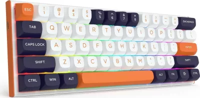 Tastierë Redragon K683, RGB, 61 taste, e bardhë-blu