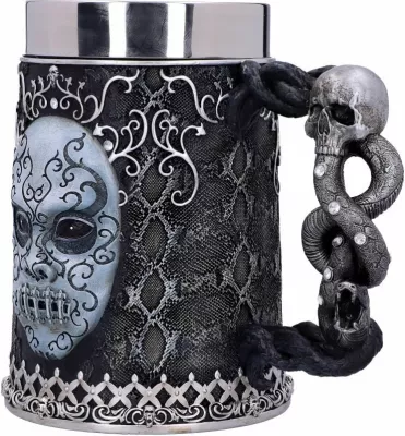 Krigllë koleksionuese NEMESIS NOW Harry Potter Death Eater, rezinë/çelik inox, insert i heqshëm, e zezë/gri