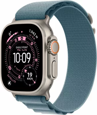Smartwatch Apple Watch Ultra 3 Titanium Cellular 49mm Alpine Loop hellblau Medium