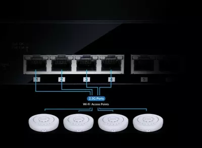 Switch D-Link DMS-108, 8-Port 2.5G, pa menaxhim, metalik