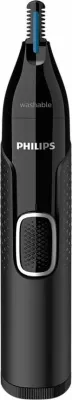 Trymer hunde Philips Nosetrimmer Series 5000 NT5650/16, krehër 3/5 mm, i larshëm, bateri AA, i zi, set me aksesorë