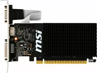 Kartelë grafike MSI GT 710 2GD3H LP, GeForce GT 710, 2 GB, GDDR3, 64 bit, e zezë