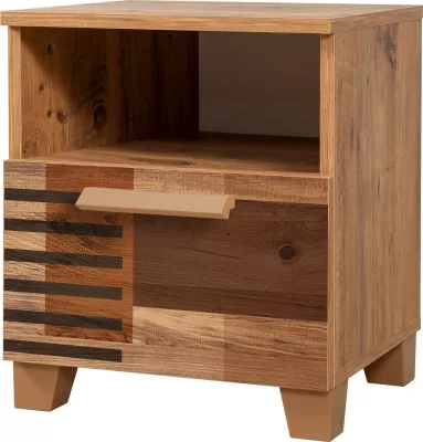Komodinë Hanah Home, Leva Alfa Colorblock, ngjyrë Atlantic Pine