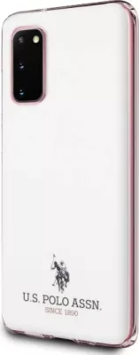 Mbështjellës U.S. Polo Assn. USHCS62TPUWH Shiny për Samsung Galaxy S20, Bardhë