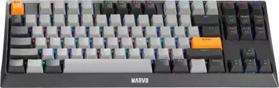 Tastierë mekanike Marvo KG980B TKL 87 taste, Hot-swap, RGB, Type-C, e zezë