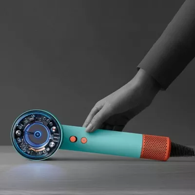 Tharëse flokësh Dyson Supersonic Nural, 1600 W, 13.3 l/s, Blu, Portokalli