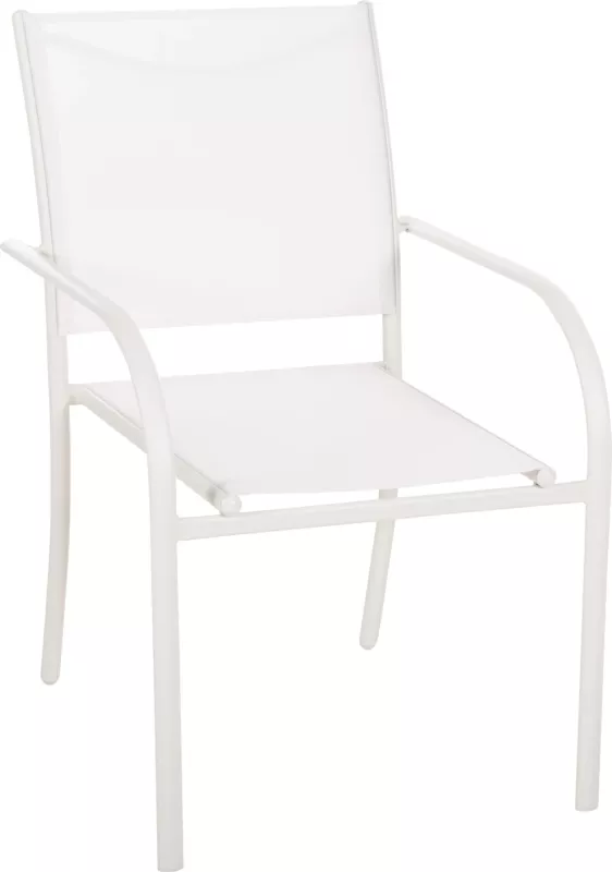 Karrige e jashtme REDAN FH5976.02, metal e bardhë-tekstilen e bardhë, 56x60x88H cm