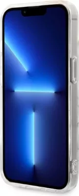 Set mbështjellës Guess Marble Collection me karikues wireless MagSafe për iPhone 14 6.1", Bardhë