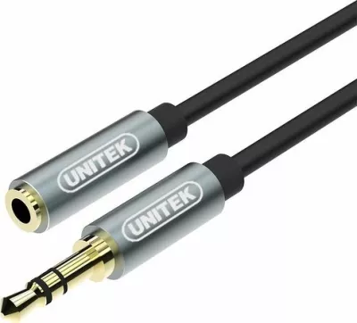 Kabl audio 3.5mm Jack Unitek Y-C932ABK 1m argjendtë