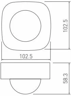 Sensor lëvizjeje IR tavanor GTV CR-CO1000-00, 360°, 20m, 220-240V, IP20, i bardhë