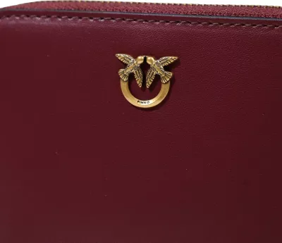 Portofol për femra Pinko Taylor Zip Around Vitello Seta 100249 A0F1, bordo