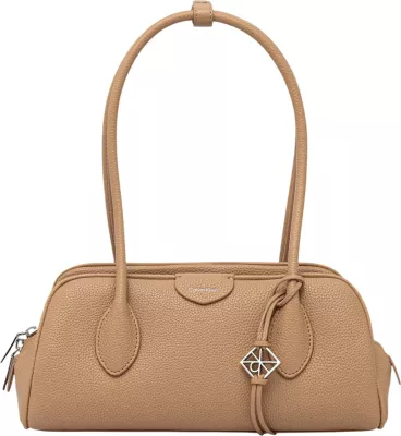 Çantë supi për femra Calvin Klein Emblem Trio Pebble LV04F3743G, bezhë e çelët