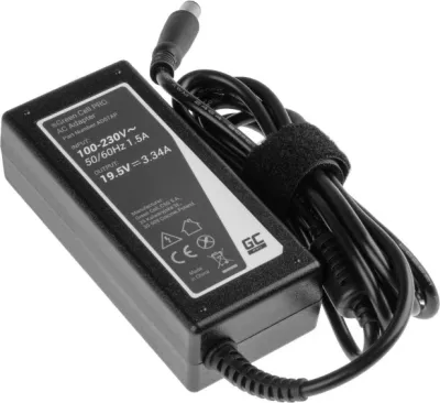 Karikues laptopi Green Cell AD07AP për Dell Inspiron/Vostro, 65W, 19.5V 3.34A, i zi