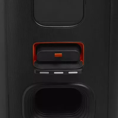Altoparlant portativ JBL PartyBox Stage 320 JBLPBSTAGE320EP me drita LED, Bluetooth, me rrota dhe dorezë tërheqëse, ngjyrë e zezë