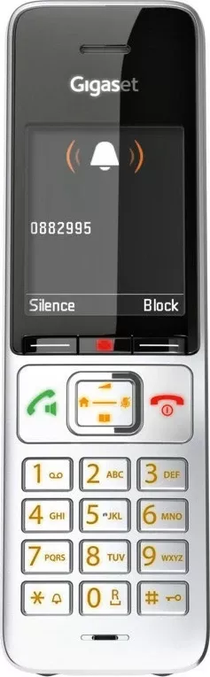 Telefon pa tel Gigaset COMFORT 500, DECT, Speakerphone, 200 kontakte, ID thirrësit, Ngjyrë e zezë dhe argjendtë