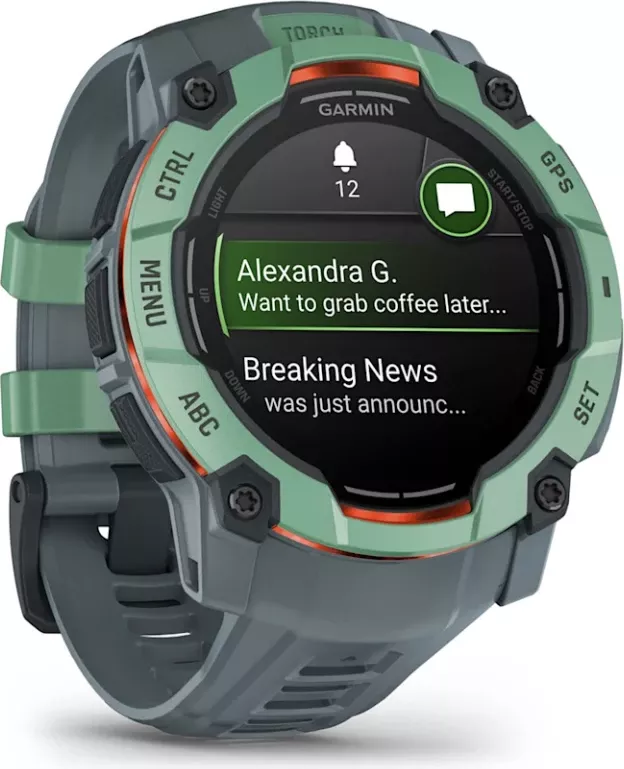 Smartwatch Garmin Instinct® 3 AMOLED, Neotropic with Twilight Strap, 50 mm thumbnail 3