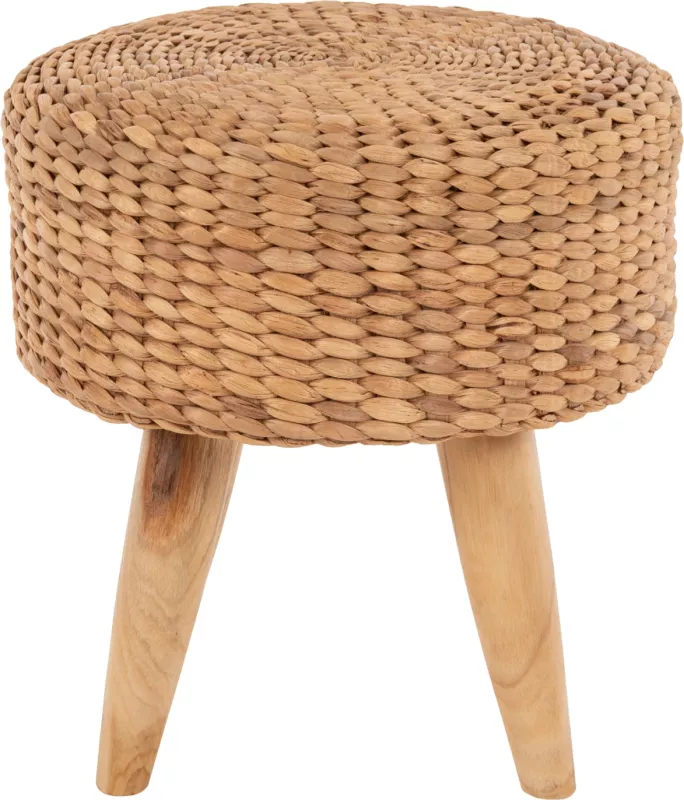Karrige për bar JIM FH7824 dru tik ngjyrë natyrale-sedilje e mat Φ43x43Hcm