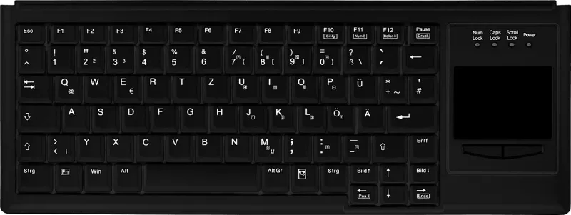 Tastierë Cherry AK-4400-G me touchpad, PS/2, QWERTZ, e zezë