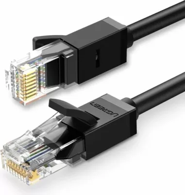 kabllo LAN UGREEN 20162, Cat6 UTP, 5m, RJ45, e zezë, polybag