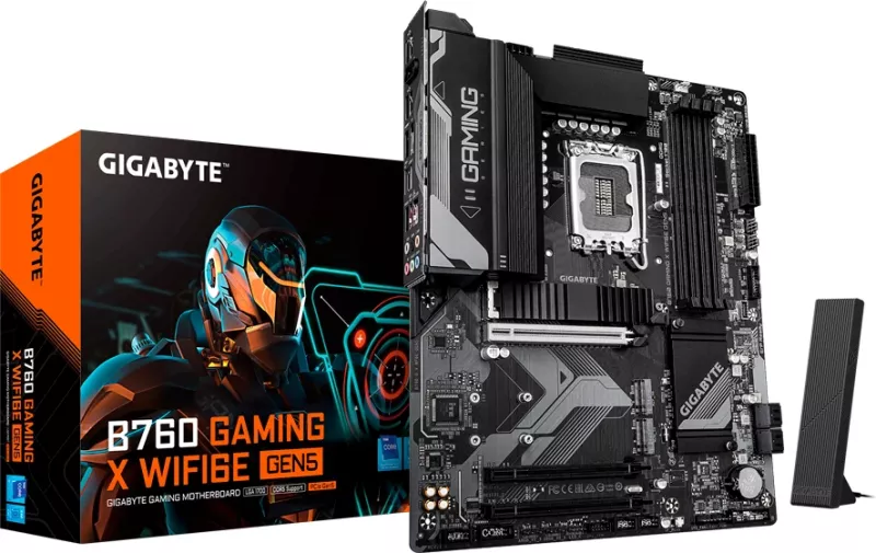 Pllakë amë GIGABYTE B760 Gaming X WiFi 6E Gen5, LGA1700, ATX, 4x DDR5