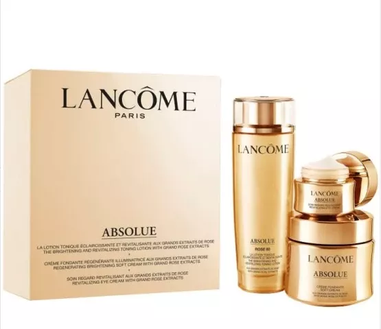Set Lancome Absolue krem hidratues 60ml + Krem për sytë 20ml + Pastrues 125ml 