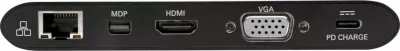 Dock USB-C Tripp Lite Dual Display 4K HDMI/mDP, VGA, Hub USB-A/C 3.2 Gen 1, LAN, PD Charging 100W, i zi