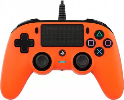 Kontroller lojërash Nacon PS4 Wired, kabllo 3 m, jack 3.5 mm, portokalli