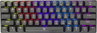 Tastierë mekanike White Shark Black Shark Shinobi, 60%, Outemu Brown, RGB, e zezë