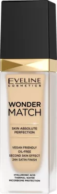 Fondatinë Eveline Cosmetics Wonder Match Foundation 05 Light Porcelain 30ml