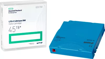 Kasetë LTO HPE LTO-9 Ultrium RW, deri 45 TB, Blu