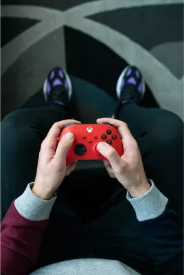 Gamepad Microsoft Xbox Wireless Controller QAU-00012, Bluetooth/USB, i kuq