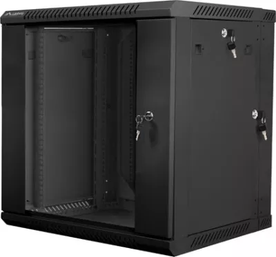 Kabinet Lanberg WF02-6612-10B, 19", me xham, i zi 