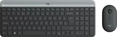 Set tastierë wireless me maus Logitech MK470 Slim, AZERTY, full-size, e zezë