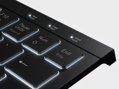 Tastierë KeySonic KSK-5010ELC, me kabllo, LED, QWERTZ, e zezë