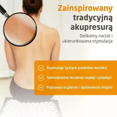 Tapet akupresure me ngrohje Medisana, e zezë
