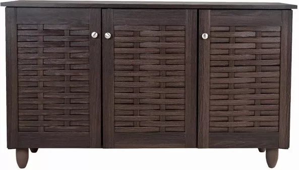 Dollap këpucësh druri 3 dyer FH2211.01 Wenge 114x34x68