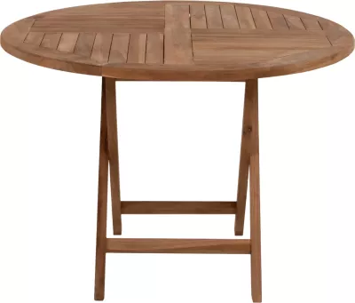 Tavolinë e rrumbullakët palosëse KENDALL FH9543 dru teak ngjyrë natyrale Φ106x73,5Hcm