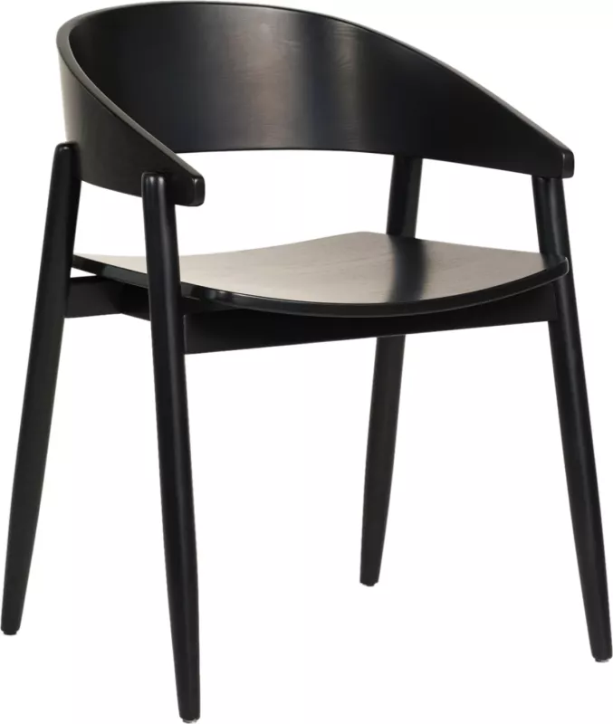 Karrige për ngrënie CANOP FH9950.02 dru frashëri ngjyrë e zezë 56,5x61x74H cm
