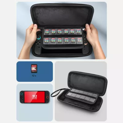 Mbështjellës Supcase Carrying Mini për Nintendo Switch, i zi