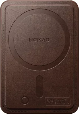 Kuletë lëkure MagSafe Nomad Leather Mag Wallet me Apple Find My, 1-4 kartela, kafe