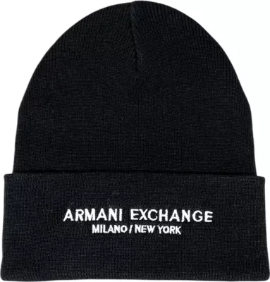 Kapelë beanie për meshkuj Armani Exchange XM001637 AF16950, e zezë