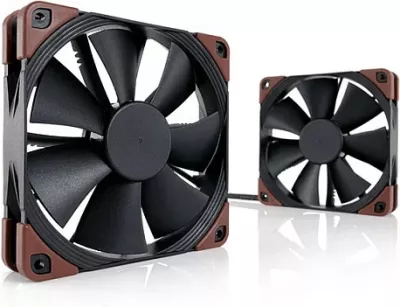 Fan kasë NOCTUA NF-F12 industrialPPC-2000, 120mm, 2000RPM, 3-pin, IP52, Zi/Kafe