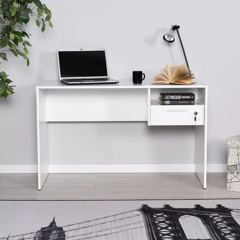 Tavolinë studimi Hanah Home, e bardhë, Cms-510-Dd-1