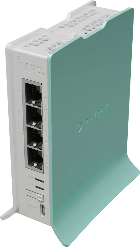 Router MikroTik hAP ax lite, Wi-Fi 6, Single-band (2.4 GHz), Ethernet LAN, Gjelbër, Bardhë