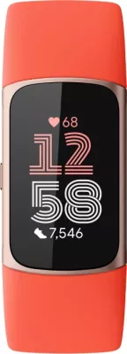 Smartwatch Fitbit Charge 6 GA05184-EU, monitorim aktiviteti dhe rrahjeve të zemrës, ekran me prekje, Coral