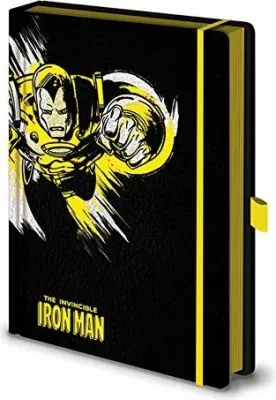 Fletore premium A5 Pyramid Marvel Iron Man, e zezë/verdhe